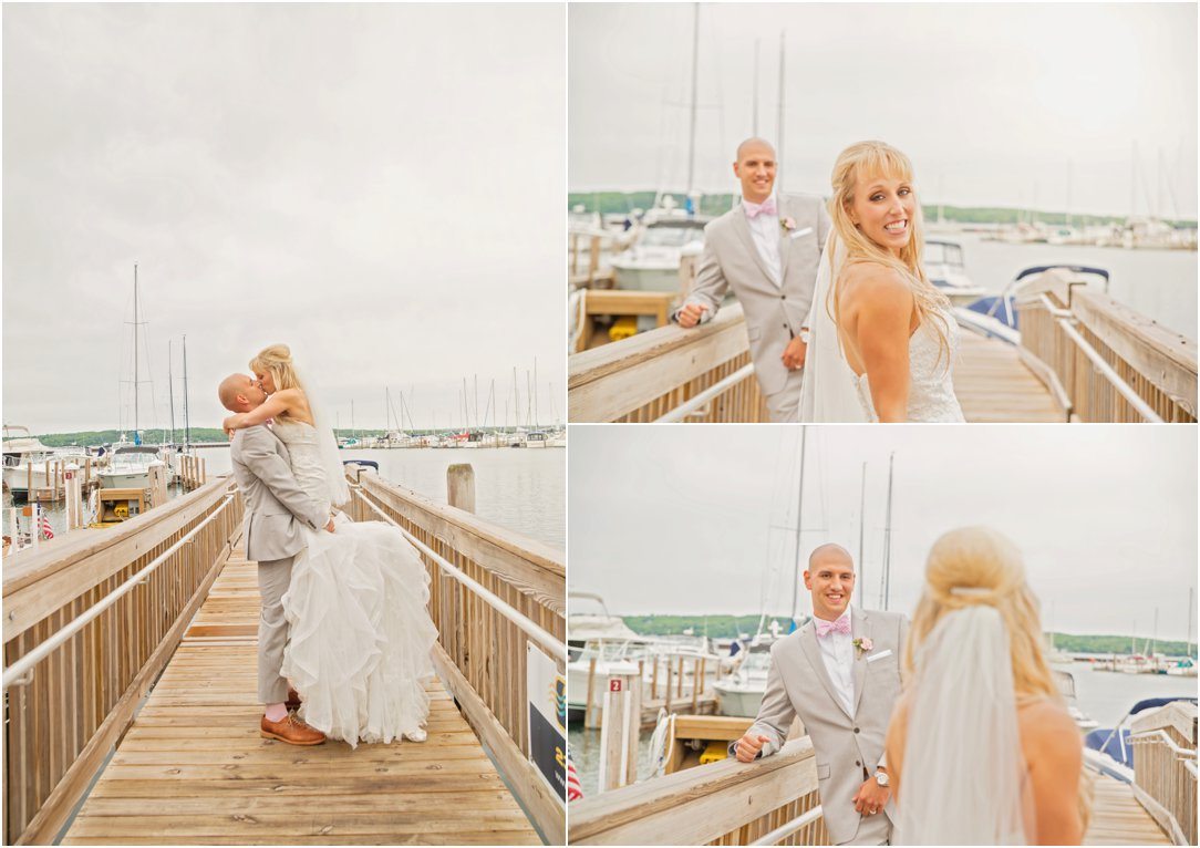 traverse city mi marina wedding photos