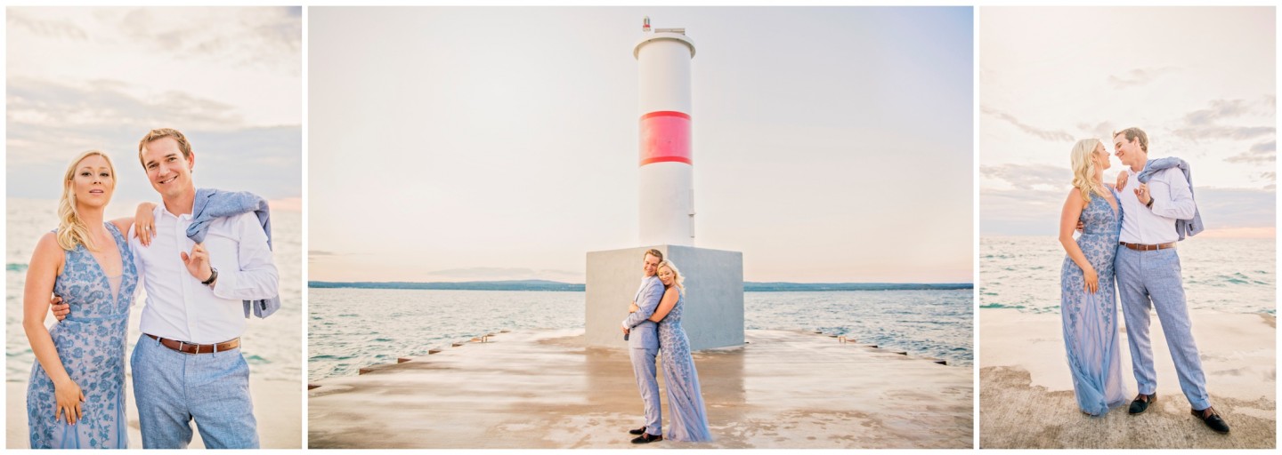 Engagement Session at the Lighthouse Petoskey, MI